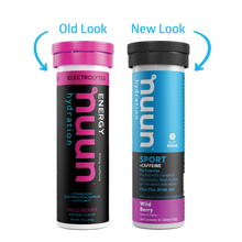 Load image into Gallery viewer, Nuun Sport + Caffeine Electrolyte Supplement Mixed 4 Pack
